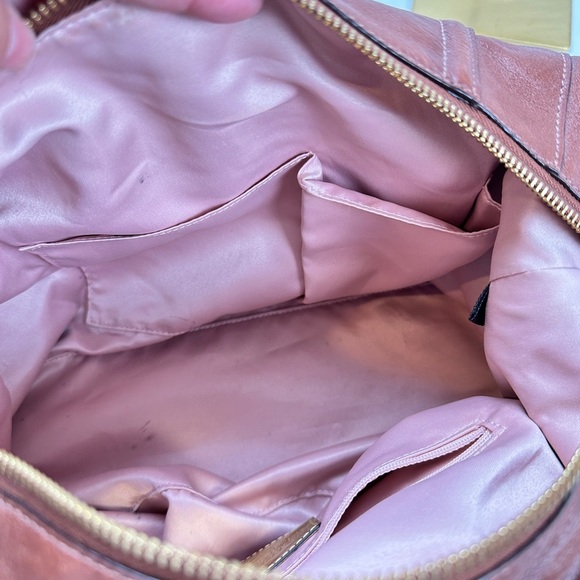 Coach Brown/Rust Leather Satchel/Shoulder Bag with Gold Accents (3 Hang Tags) - Picture 14 of 15